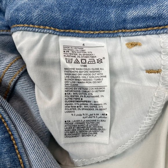 Old Navy Jeans 4 Rockstar Super Skinny High-Rise Light Wash Ripped Stretch Women - Picture 11 of 11